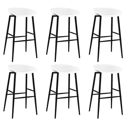vidaXL 7 Piece Bar Set Black and White