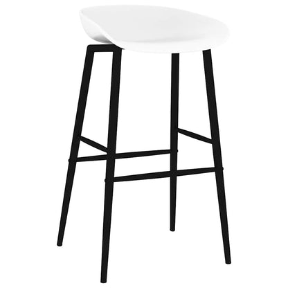 vidaXL 7 Piece Bar Set Black and White