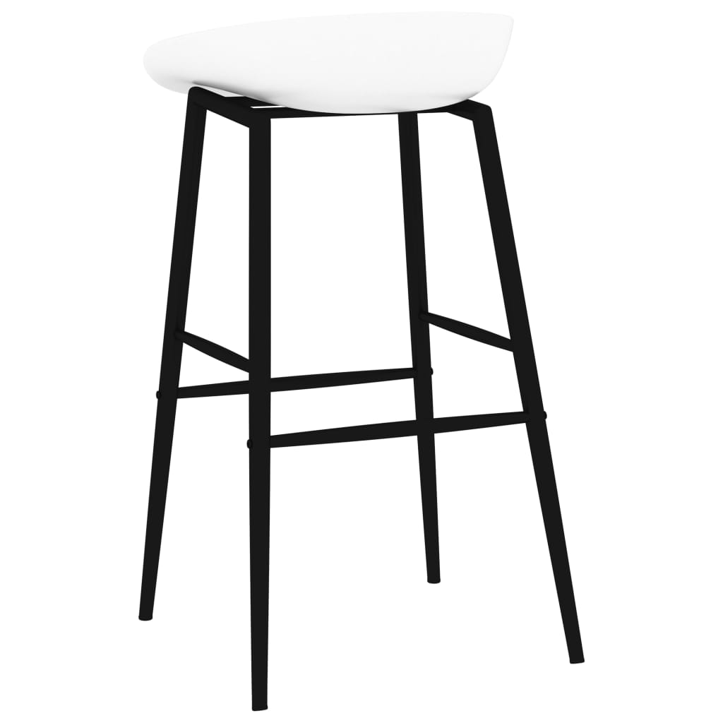vidaXL 7 Piece Bar Set Black and White