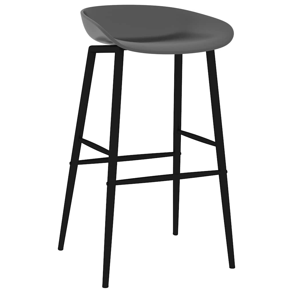 vidaXL 7 Piece Bar Set Black and Grey
