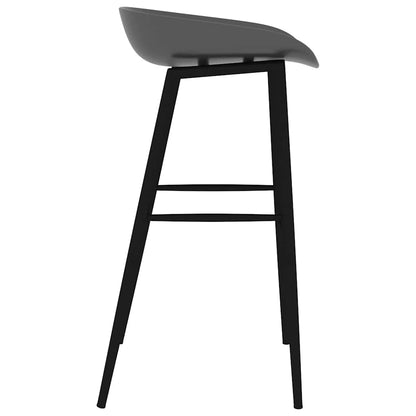 vidaXL 7 Piece Bar Set Black and Grey