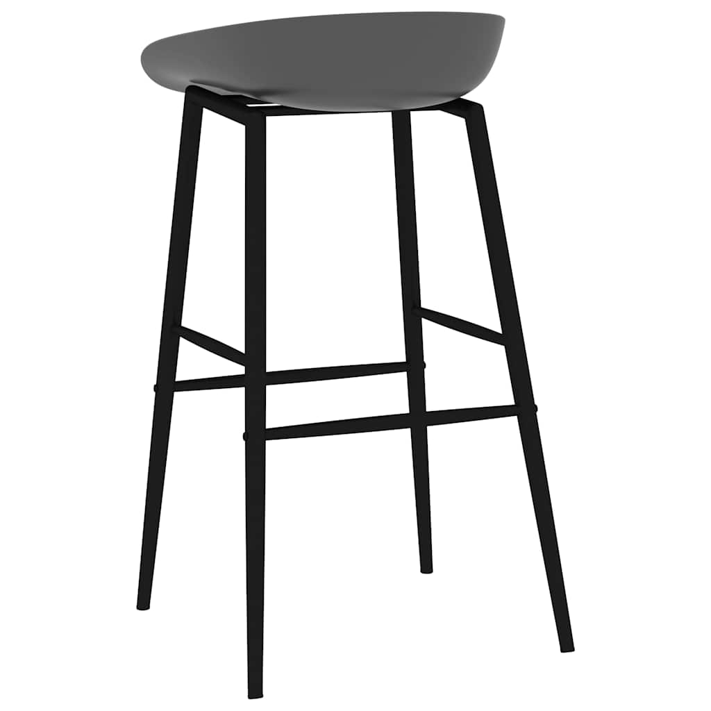 vidaXL 7 Piece Bar Set Black and Grey