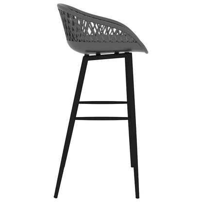 vidaXL 5 Piece Bar Set White and Grey