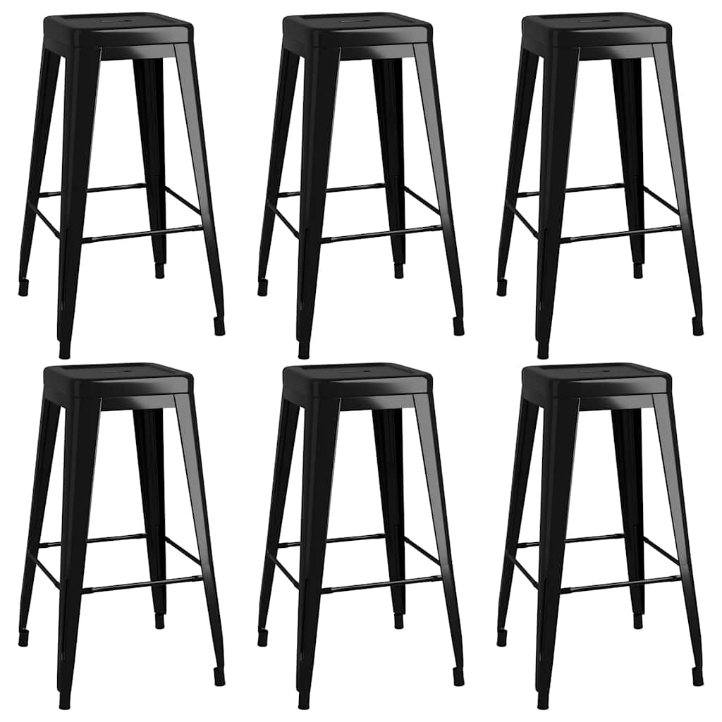 vidaXL 7 Piece Bar Set White and Black