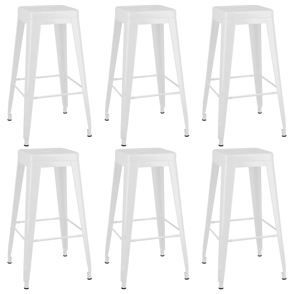 vidaXL 7 Piece Bar Set White