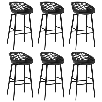 vidaXL 7 Piece Bar Set White and Black
