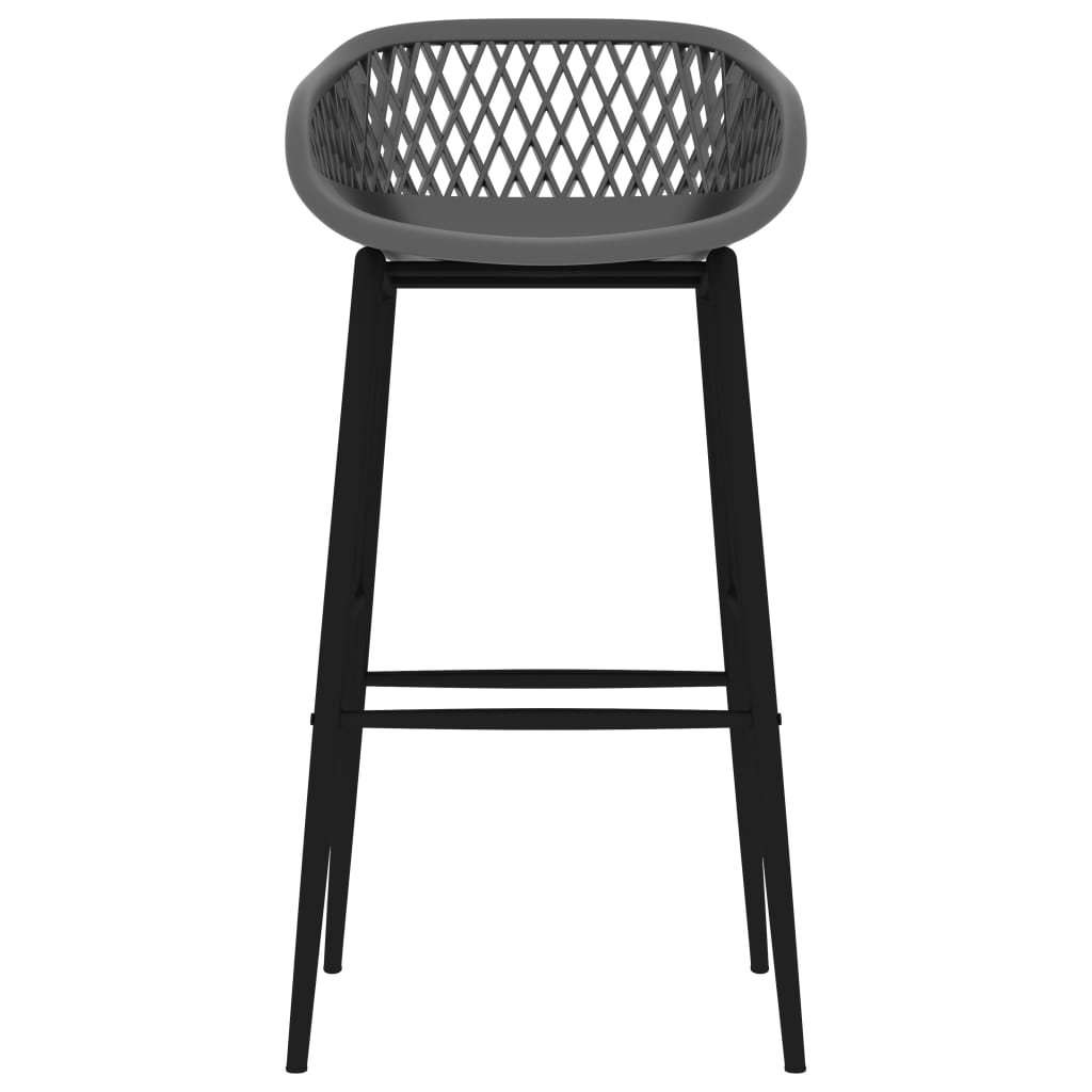 vidaXL 7 Piece Bar Set White and Grey