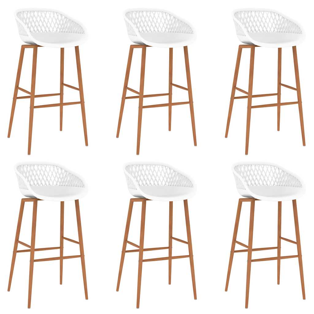 vidaXL 7 Piece Bar Set White