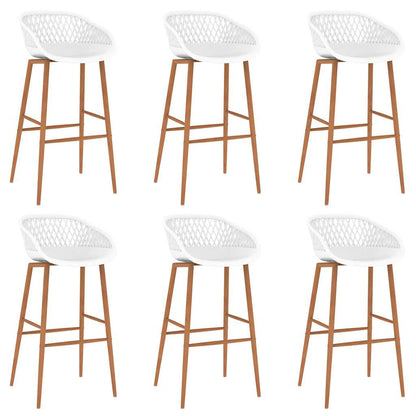 vidaXL 7 Piece Bar Set White