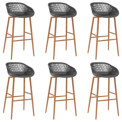 vidaXL 7 Piece Bar Set White and Grey