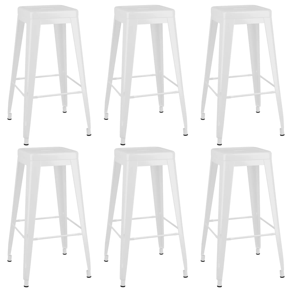 vidaXL 7 Piece Bar Set White