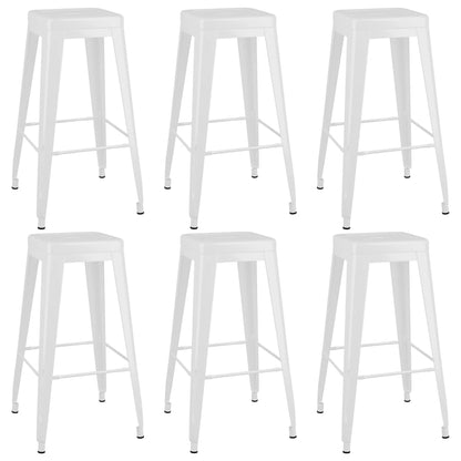 vidaXL 7 Piece Bar Set White