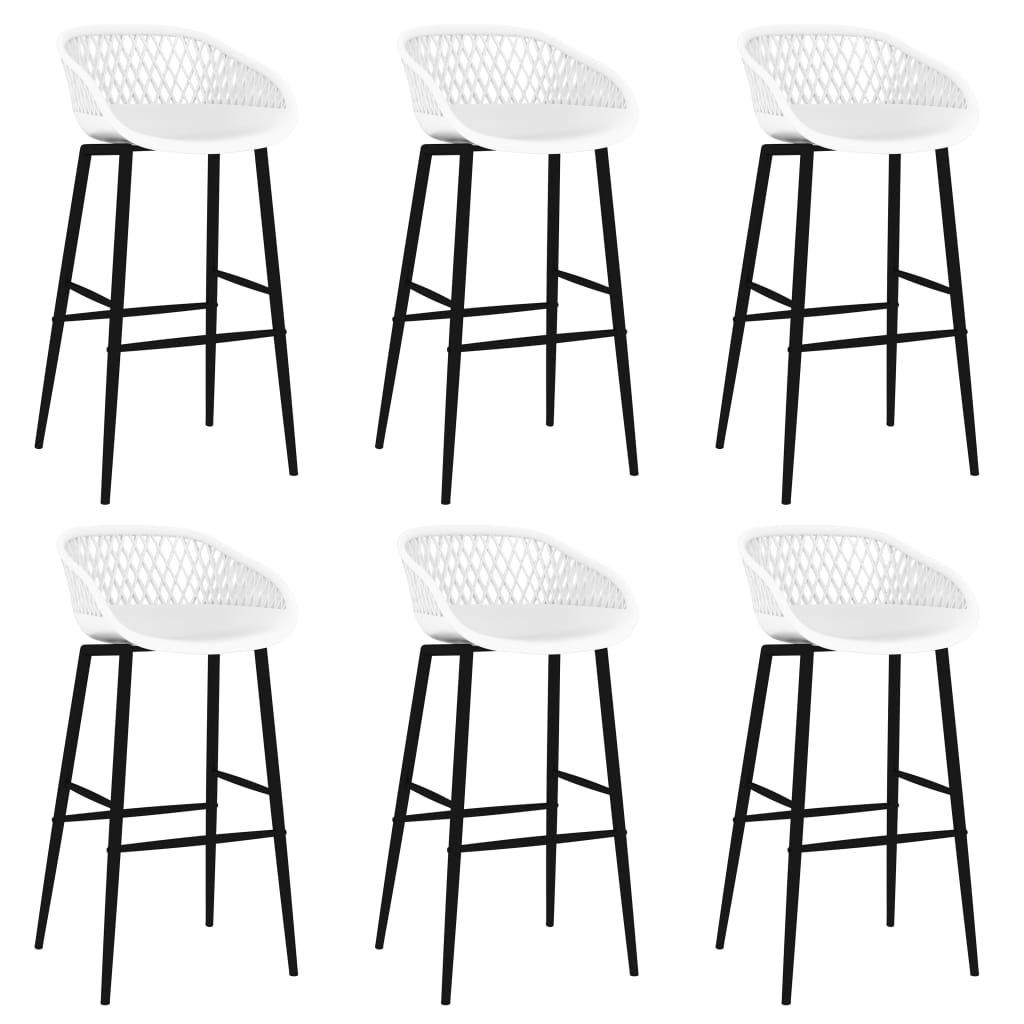 vidaXL 7 Piece Bar Set White