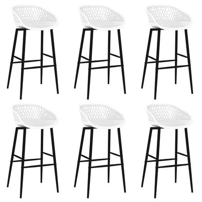 vidaXL 7 Piece Bar Set White