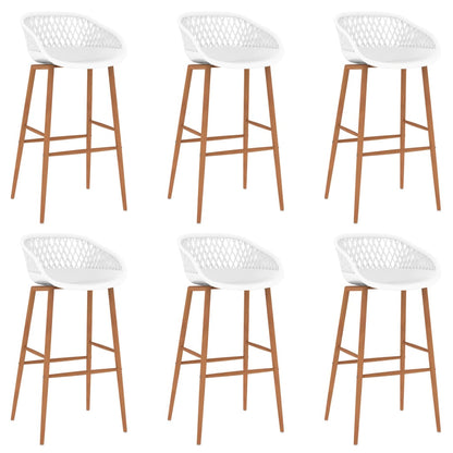 vidaXL 7 Piece Bar Set White