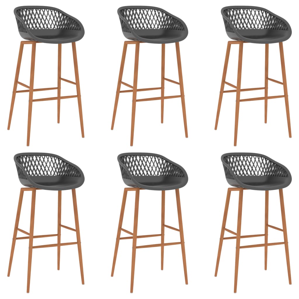 vidaXL 7 Piece Bar Set White and Grey