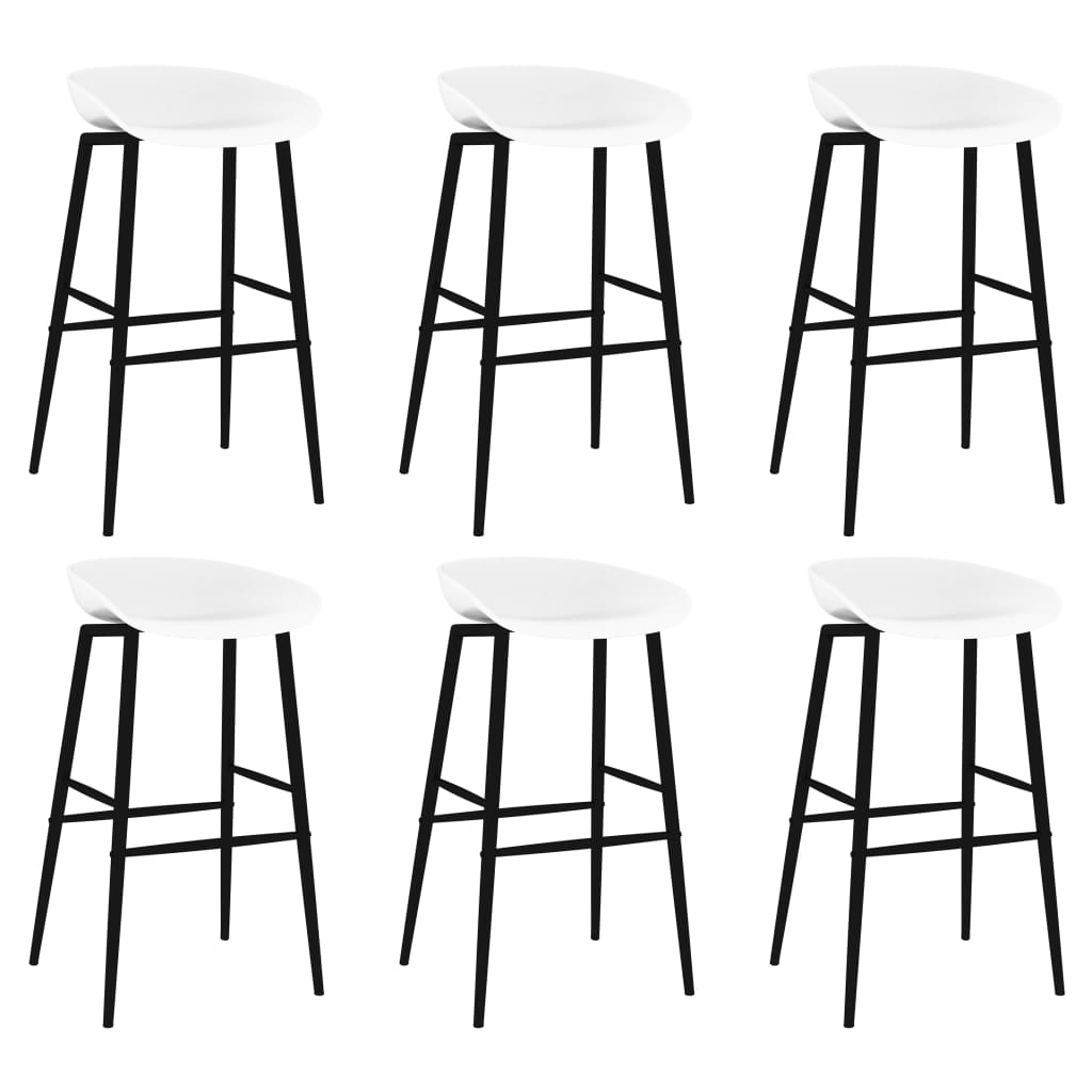 vidaXL 7 Piece Bar Set White