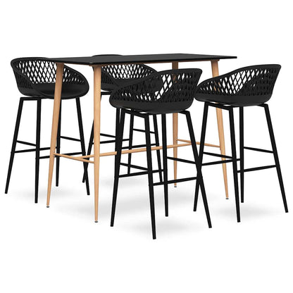 vidaXL Bar Set | Black | MDF, Metal, PP | Standard | Ergonomic | Bar Set