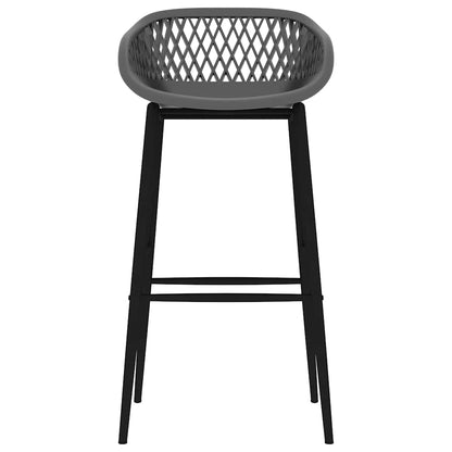 vidaXL 5 Piece Bar Set Black and Grey