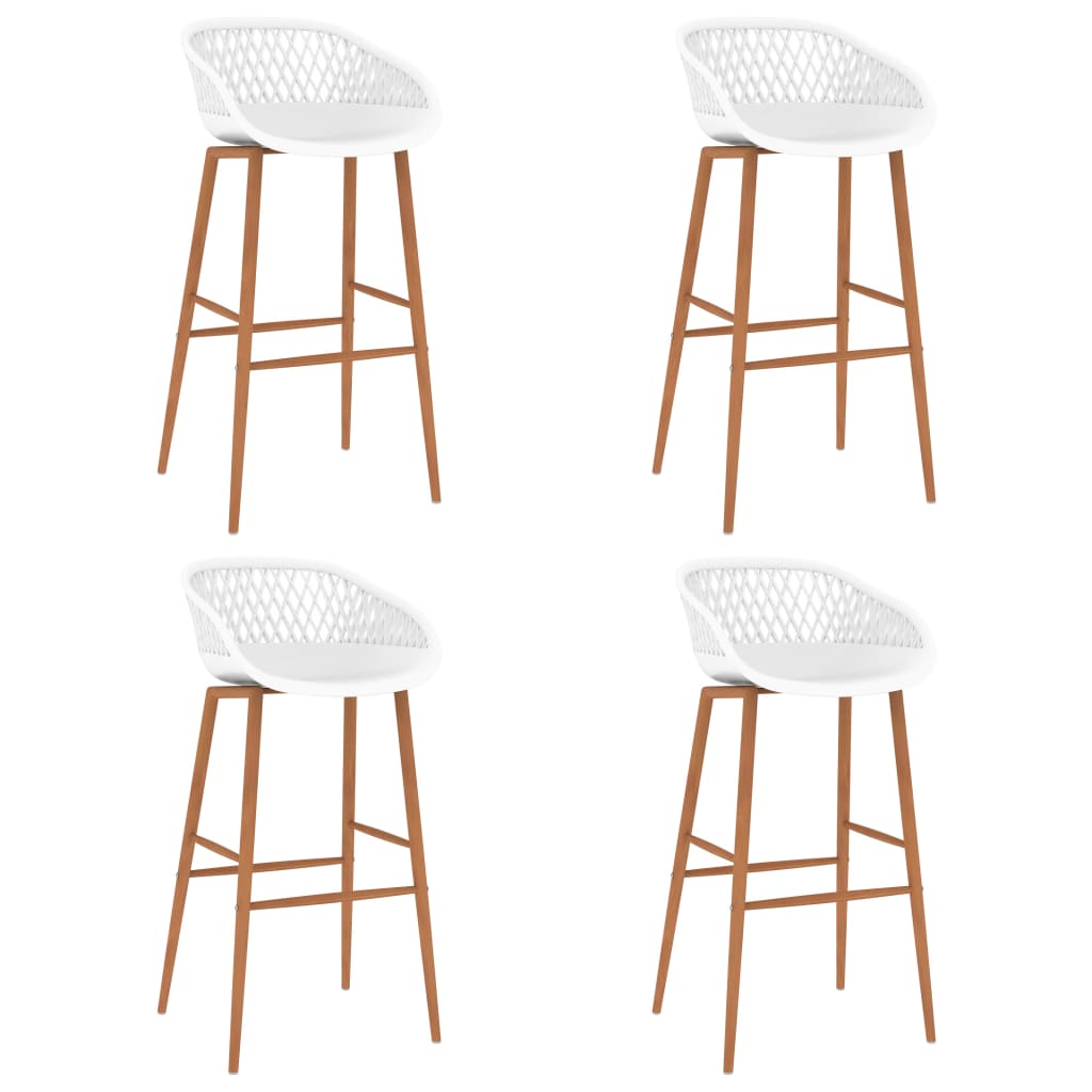 vidaXL 5 Piece Bar Set Black and White