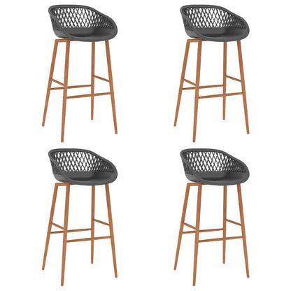 vidaXL 5 Piece Bar Set Black and Grey