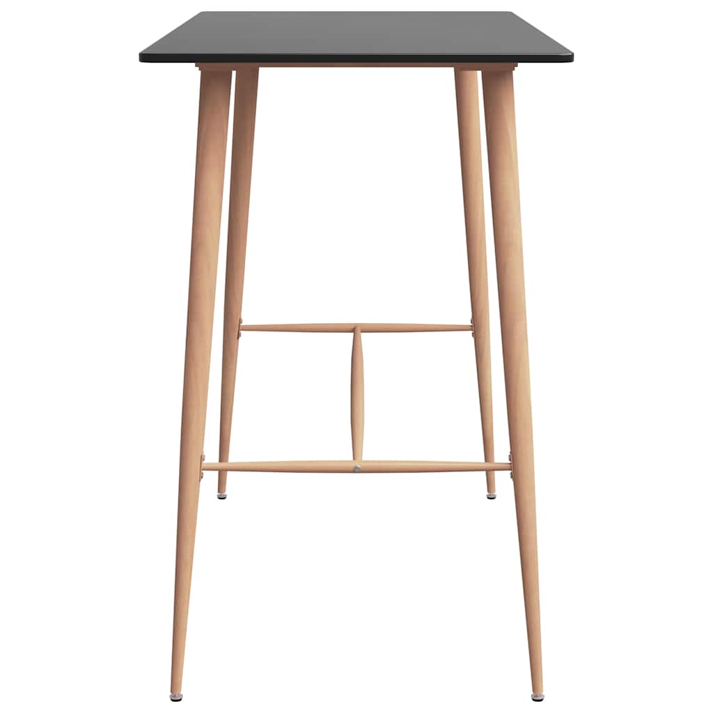 vidaXL Bar Set | Black | MDF, Metal, PP | Ergonomic | Bar Set | Rectangular