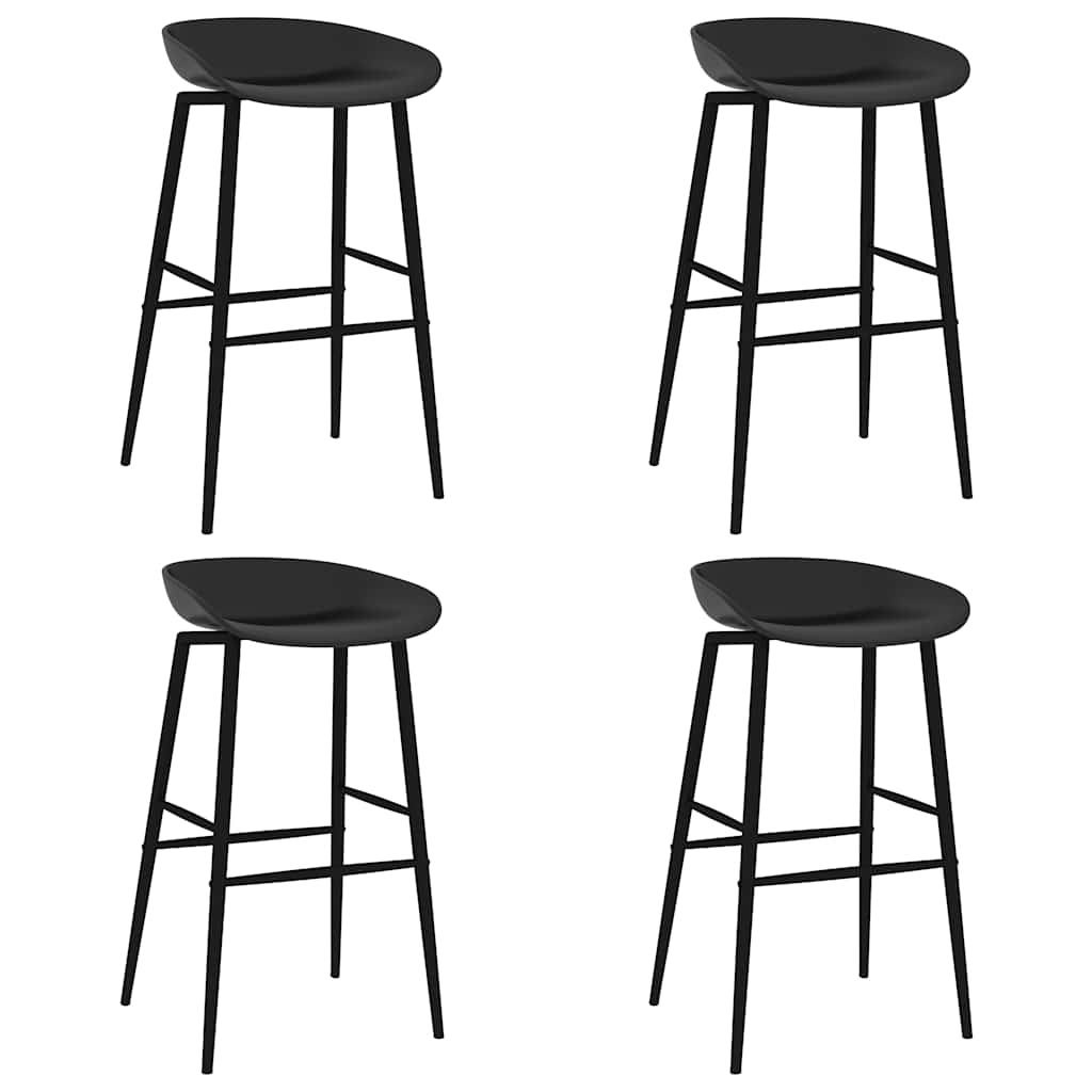 vidaXL Bar Set | Black | MDF, Metal, PP | Ergonomic | Bar Set | Rectangular