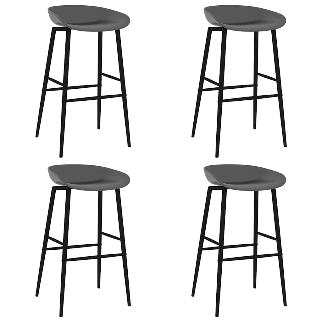 vidaXL 5 Piece Bar Set Black and Grey