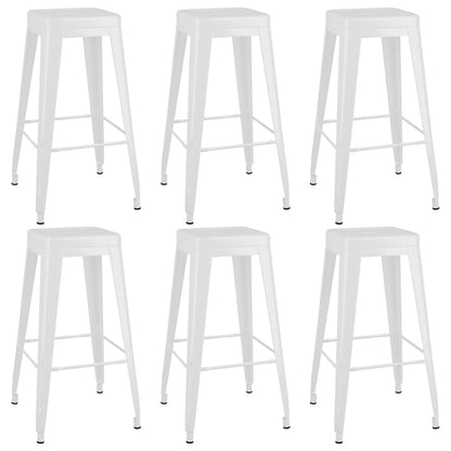 vidaXL 7 Piece Bar Set Black and White