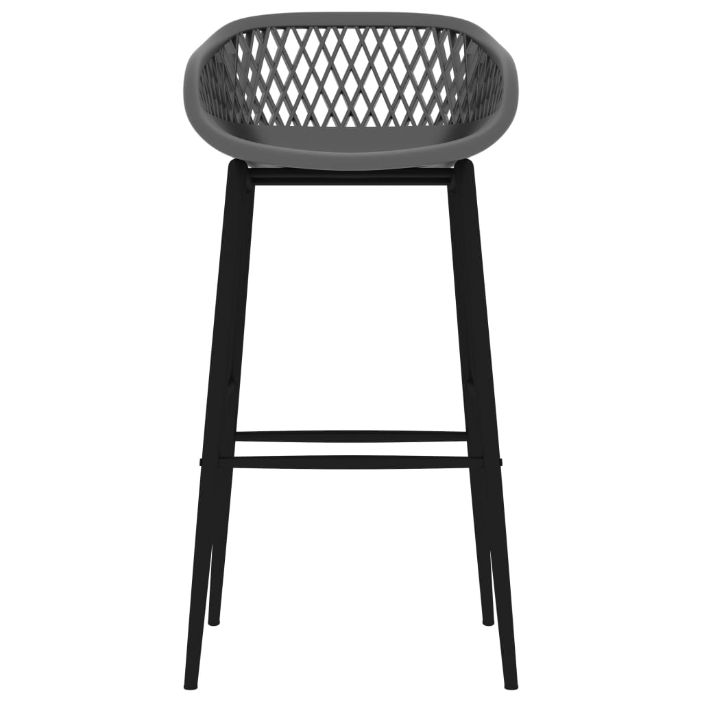 vidaXL 7 Piece Bar Set Black and Grey