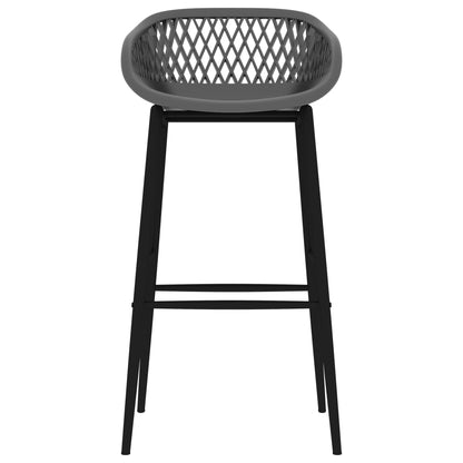 vidaXL 7 Piece Bar Set Black and Grey