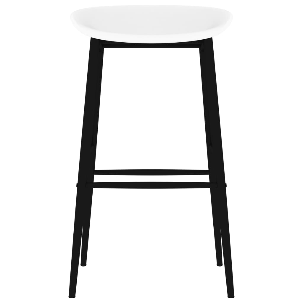 vidaXL 7 Piece Bar Set Black and White