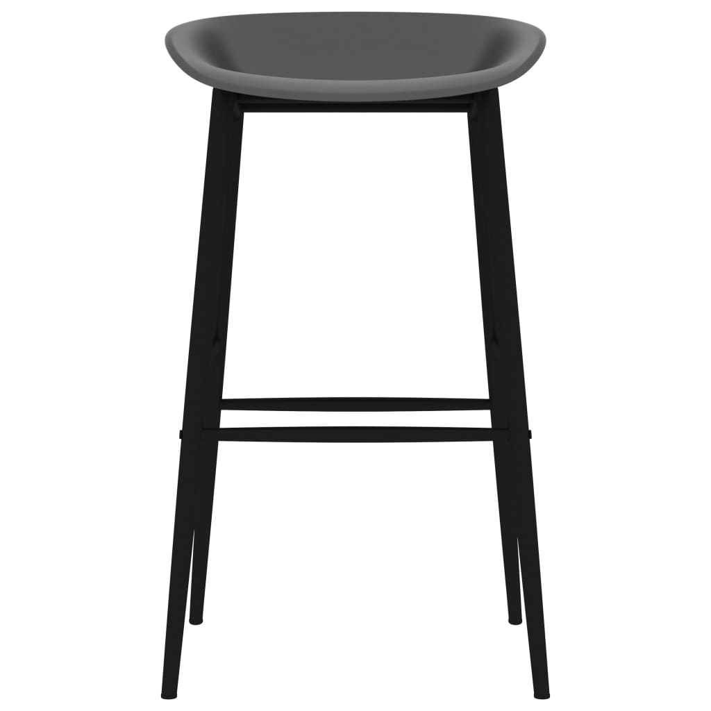 vidaXL 7 Piece Bar Set Black and Grey