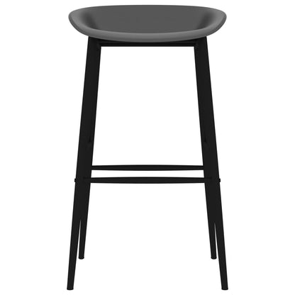 vidaXL 7 Piece Bar Set Black and Grey
