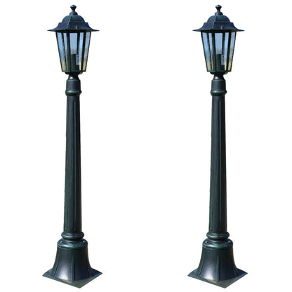 vidaXL Garden Light | Dark Green | Aluminium, Glass | Large | Garden Light