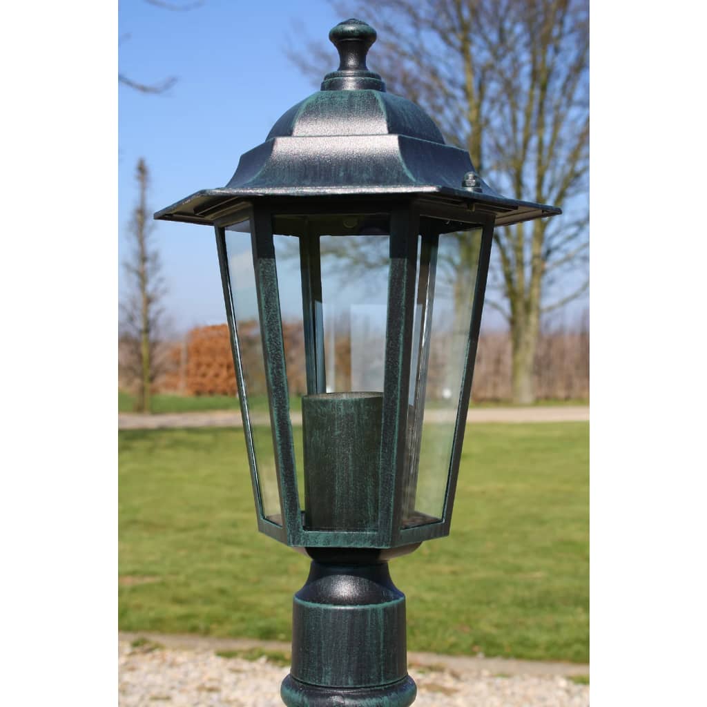 vidaXL Garden Light | Dark Green | Aluminium, Glass | Large | Garden Light