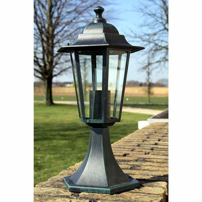 vidaXL Garden Light | Dark Green, Black | Aluminium, Glass