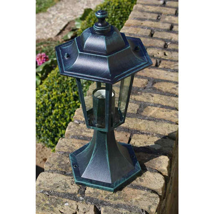 vidaXL Garden Light | Dark Green, Black | Aluminium, Glass