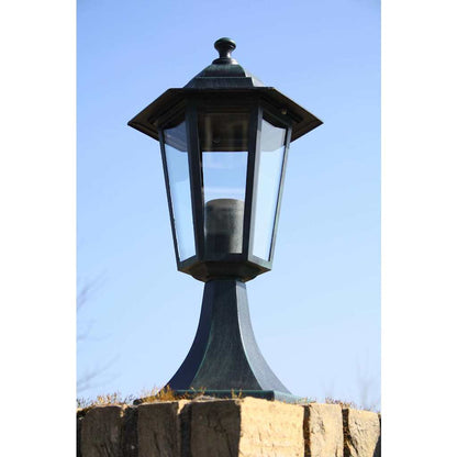 vidaXL Garden Light | Dark Green, Black | Aluminium, Glass