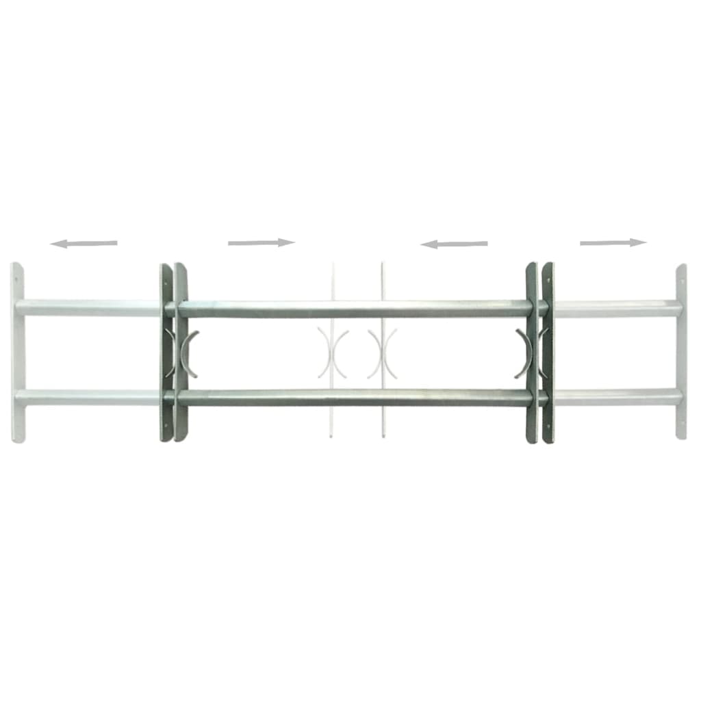 vidaXL Adjustable Security Grilles for Windows 2 pcs 700-1050 mm