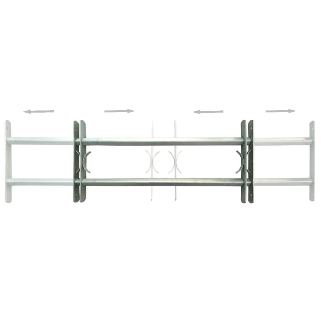 vidaXL Adjustable Security Grilles for Windows 2 pcs 1000-1500 mm