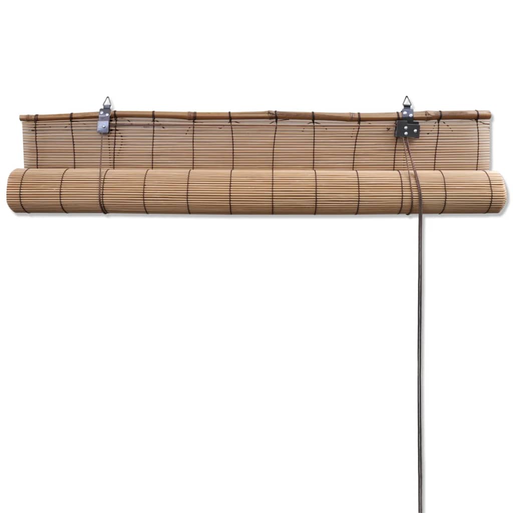vidaXL Bamboo Roller Blinds 2 pcs 100 x 160 cm Brown
