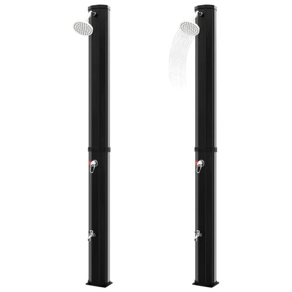 vidaXL Outdoor Solar Shower with Shower Head and Faucet 35 L Black