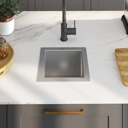 vidaXL Handmade Kitchen Sink Stainless Steel