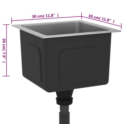 vidaXL Handmade Kitchen Sink Stainless Steel