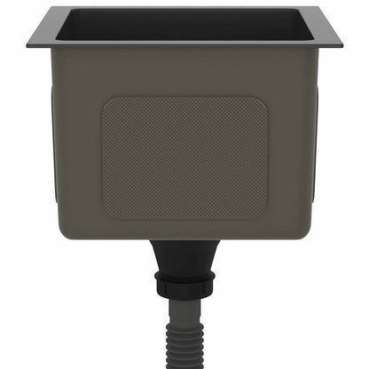 vidaXL Handmade Kitchen Sink Black Stainless Steel