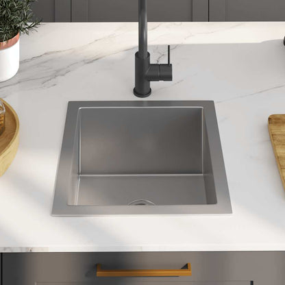 vidaXL Handmade Kitchen Sink Stainless Steel