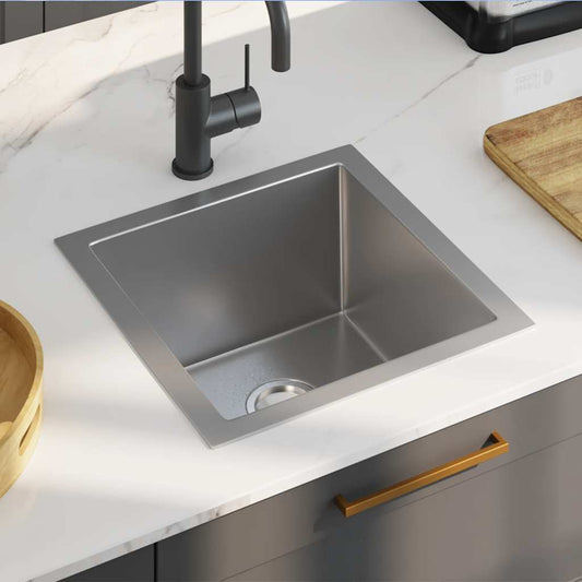 vidaXL Handmade Kitchen Sink Stainless Steel