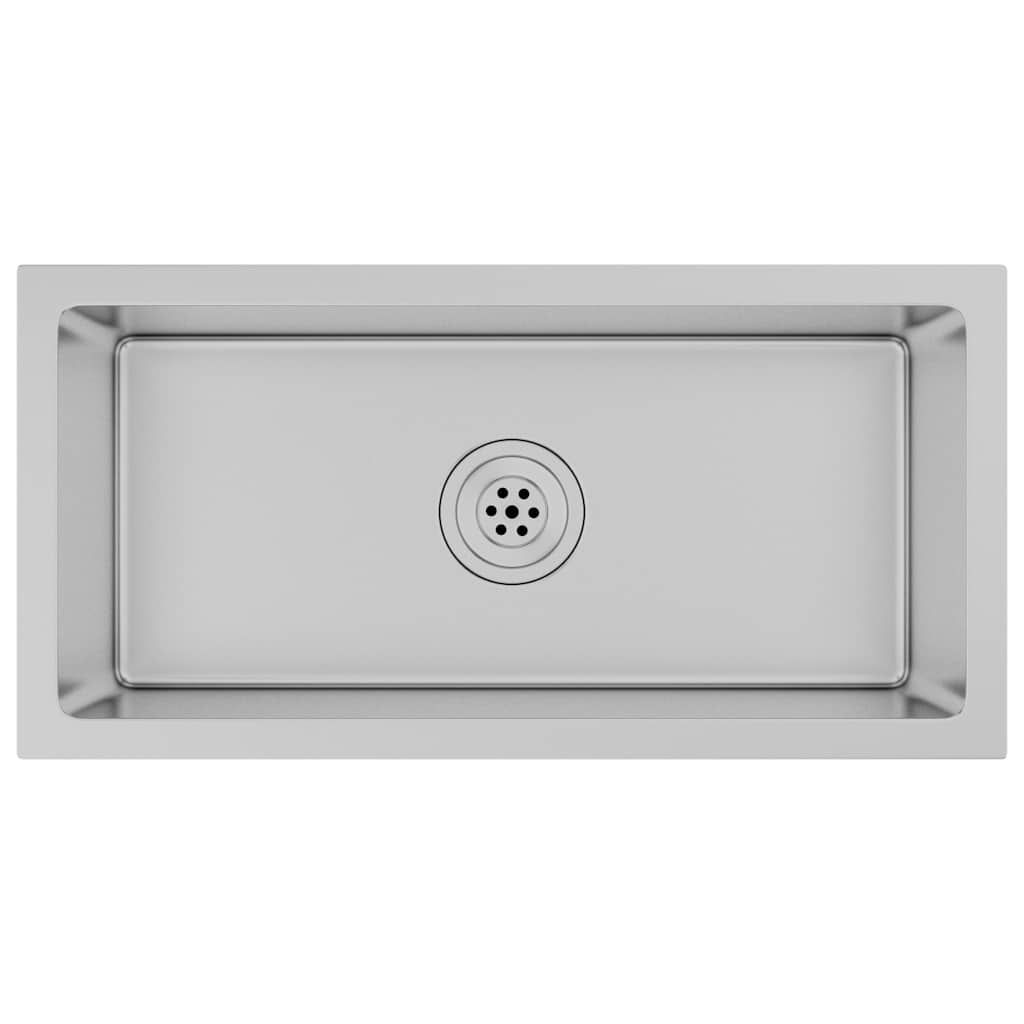 vidaXL Handmade Kitchen Sink Stainless Steel