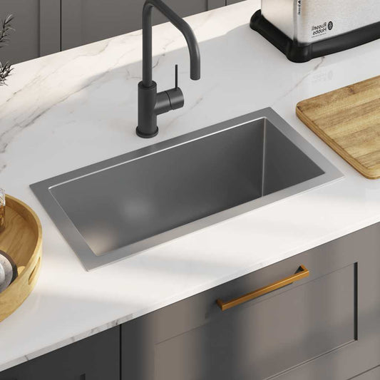 vidaXL Handmade Kitchen Sink Stainless Steel